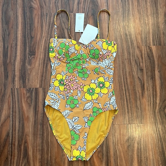 Tory Burch Printed Underwire Brown Wallpaper Floral - Picture 8 of 16